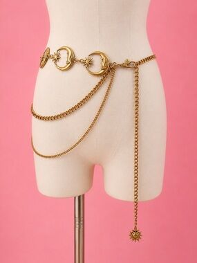 Vintage Gold Celestial Chain Belt